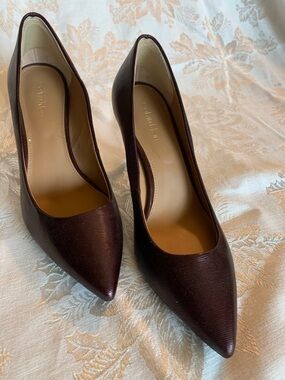 Calvin Klein Women's Burgundy Pointed Toe Pumps